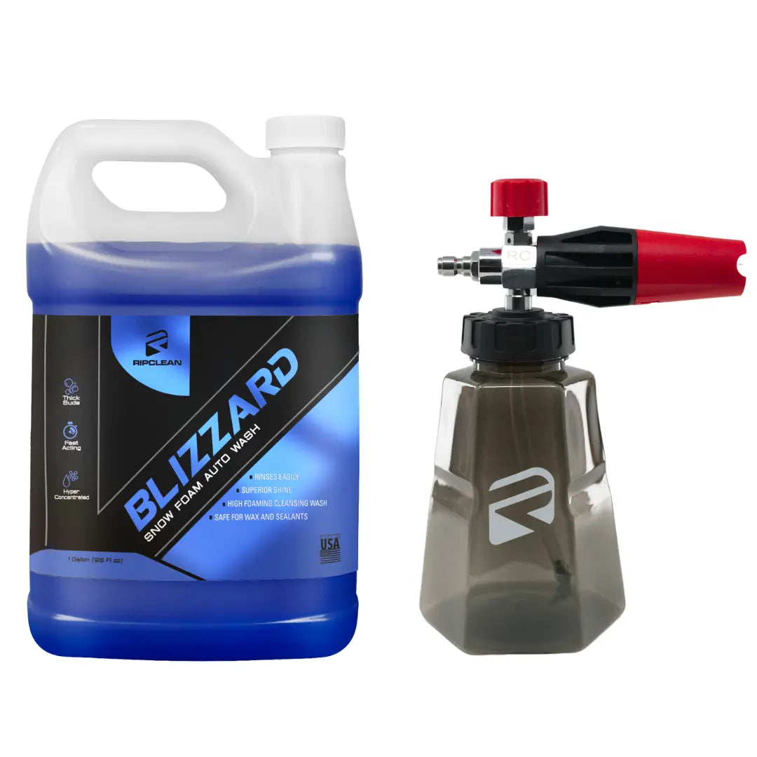 Ripclean Exterior Wash Kit with Extreme Blizzard Foaming Soap and Ultra Thick Foam Cannon Ripclean