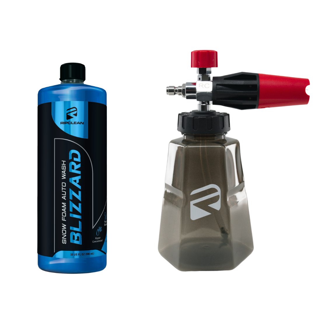 Ripclean Exterior Wash Kit with Extreme Blizzard Foaming Soap and Ultra Thick Foam Cannon