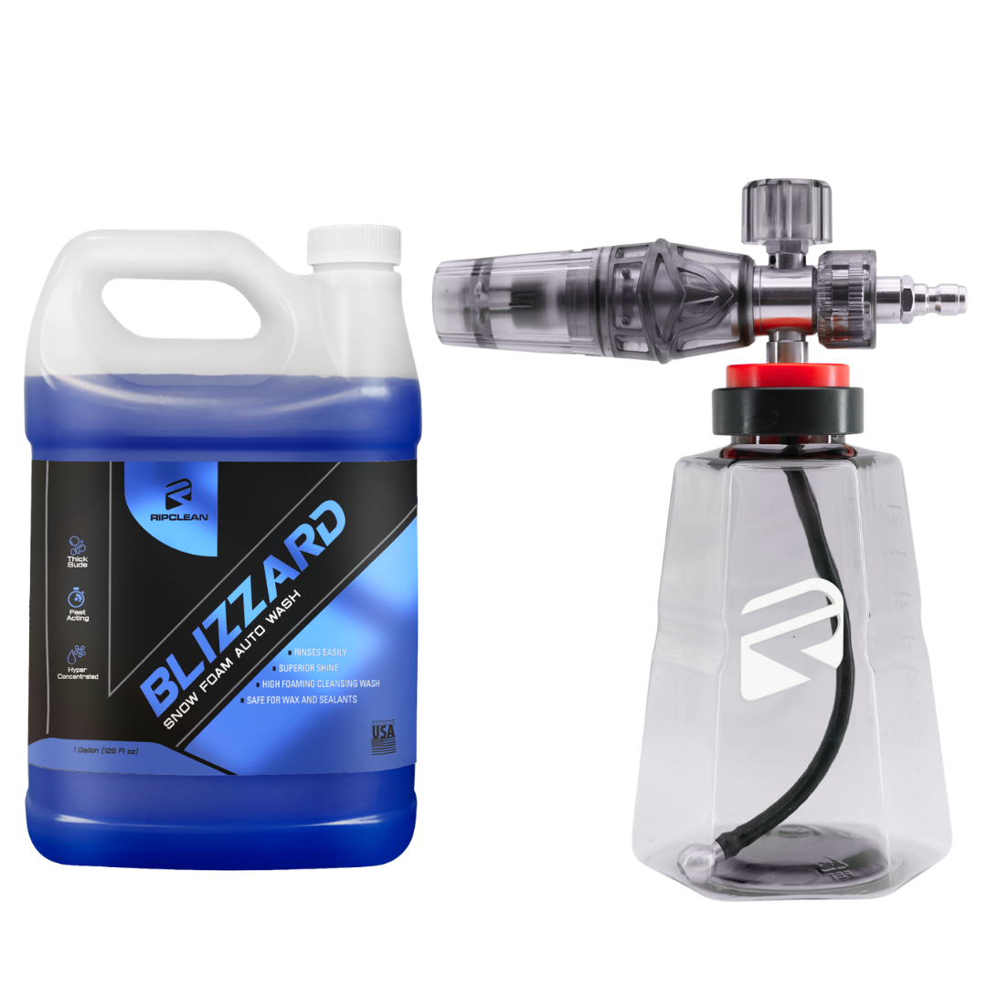Ripclean Exterior Wash Kit with Extreme Blizzard Foaming Soap and Ultra Thick Foam Cannon
